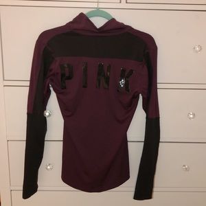 PINK- maroon and black quarterzip